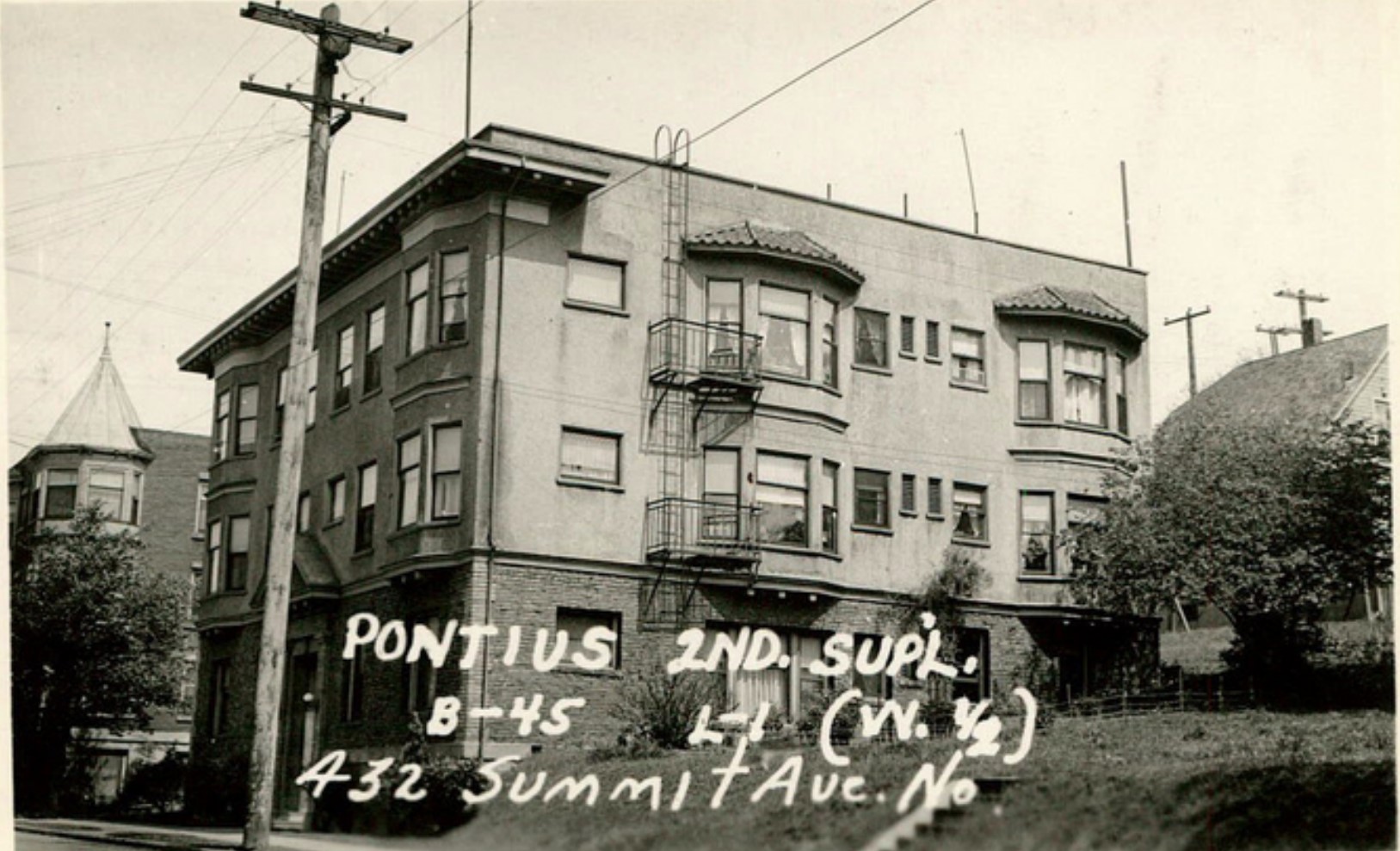 1937 tax record photo of 432 Summit Ave