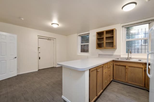 Open kitchen and living area